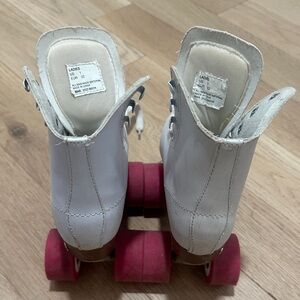 White Roller Skates with Pink Wheels
